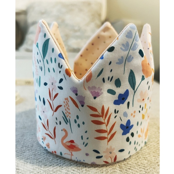 Fairytale Fabric Crown | Reversible Fabric Crown | Pretend Play Crown - Picture 2 of 3